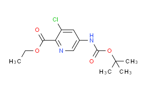 CAS No. 275383-97-6, Ethyl 5-((tert-butoxycarbonyl)amino)-3-chloropicolinate