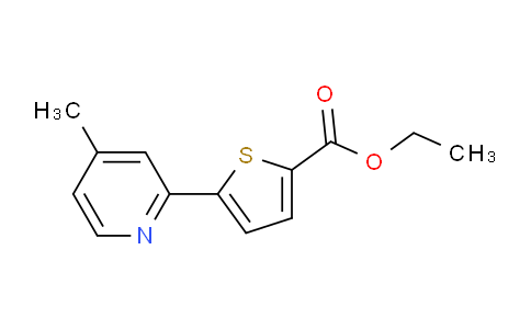 CAS No. 1187163-52-5, Ethyl 5-(4-methylpyridin-2-yl)thiophene-2-carboxylate