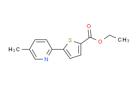 CAS No. 1187163-48-9, Ethyl 5-(5-methylpyridin-2-yl)thiophene-2-carboxylate