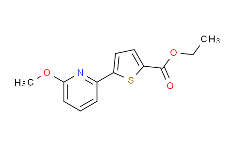 CAS No. 1187163-54-7, Ethyl 5-(6-methoxypyridin-2-yl)thiophene-2-carboxylate