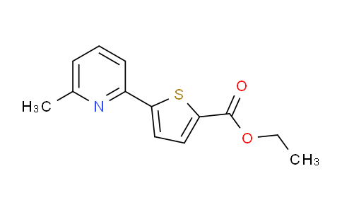 CAS No. 1187163-46-7, Ethyl 5-(6-methylpyridin-2-yl)thiophene-2-carboxylate