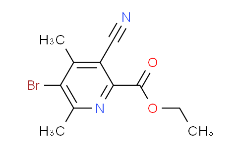 CAS No. 1221791-96-3, Ethyl 5-bromo-3-cyano-4,6-dimethylpicolinate