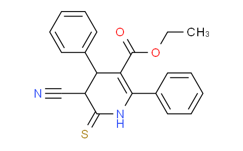CAS No. 105199-50-6, Ethyl 5-cyano-2,4-diphenyl-6-thioxo-1,4,5,6-tetrahydropyridine-3-carboxylate