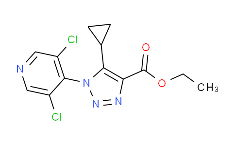 CAS No. 1951441-56-7, Ethyl 5-cyclopropyl-1-(3,5-dichloropyridin-4-yl)-1H-1,2,3-triazole-4-carboxylate