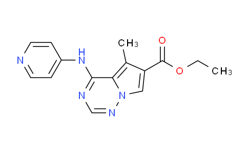 CAS No. 1956379-45-5, Ethyl 5-methyl-4-(pyridin-4-ylamino)pyrrolo[2,1-f][1,2,4]triazine-6-carboxylate