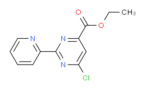 CAS No. 1240597-44-7, Ethyl 6-chloro-2-(pyridin-2-yl)pyrimidine-4-carboxylate