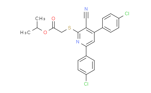 CAS No. 332385-73-6, Isopropyl 2-((4,6-bis(4-chlorophenyl)-3-cyanopyridin-2-yl)thio)acetate