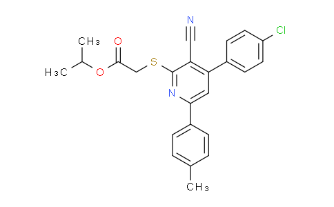 CAS No. 444153-80-4, Isopropyl 2-((4-(4-chlorophenyl)-3-cyano-6-(p-tolyl)pyridin-2-yl)thio)acetate