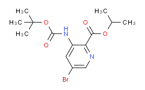 CAS No. 863444-51-3, Isopropyl 5-bromo-3-((tert-butoxycarbonyl)amino)picolinate