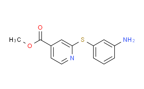 CAS No. 1415719-19-5, Methyl 2-((3-aminophenyl)thio)isonicotinate