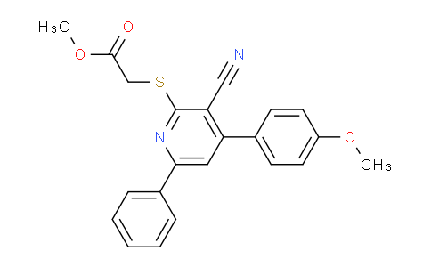 CAS No. 314764-25-5, Methyl 2-((3-cyano-4-(4-methoxyphenyl)-6-phenylpyridin-2-yl)thio)acetate