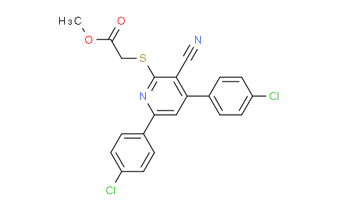 CAS No. 332385-72-5, Methyl 2-((4,6-bis(4-chlorophenyl)-3-cyanopyridin-2-yl)thio)acetate