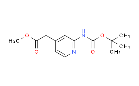 CAS No. 1260890-57-0, Methyl 2-(2-((tert-butoxycarbonyl)amino)pyridin-4-yl)acetate