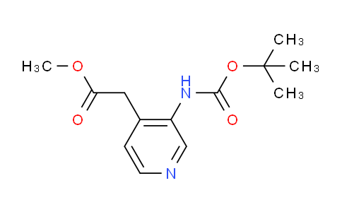 CAS No. 1260789-40-9, Methyl 2-(3-((tert-butoxycarbonyl)amino)pyridin-4-yl)acetate