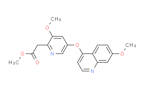 CAS No. 947763-36-2, Methyl 2-(3-methoxy-5-((7-methoxyquinolin-4-yl)oxy)pyridin-2-yl)acetate