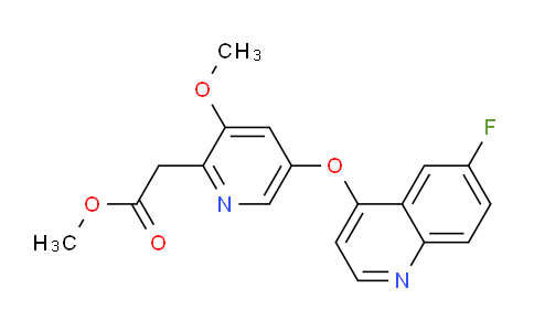 CAS No. 947763-39-5, Methyl 2-(5-((6-fluoroquinolin-4-yl)oxy)-3-methoxypyridin-2-yl)acetate