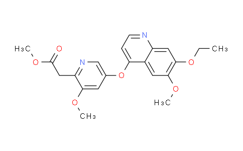 CAS No. 947763-55-5, Methyl 2-(5-((7-ethoxy-6-methoxyquinolin-4-yl)oxy)-3-methoxypyridin-2-yl)acetate
