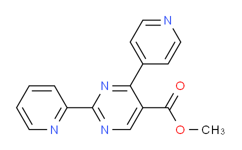 CAS No. 1565845-69-3, Methyl 2-(pyridin-2-yl)-4-(pyridin-4-yl)pyrimidine-5-carboxylate