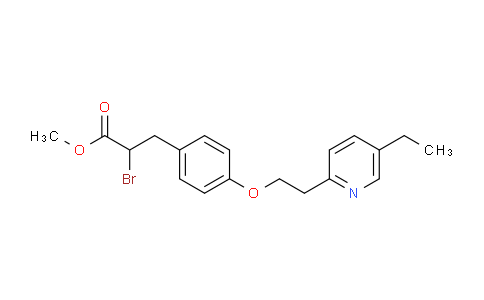 CAS No. 105355-25-7, Methyl 2-bromo-3-(4-(2-(5-ethylpyridin-2-yl)ethoxy)phenyl)propanoate
