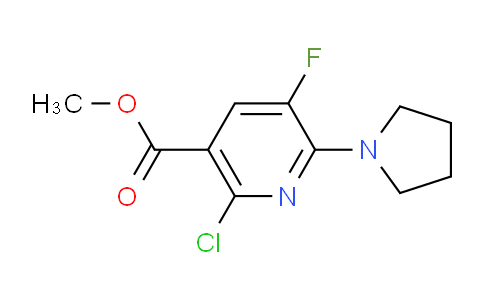 CAS No. 959617-38-0, Methyl 2-chloro-5-fluoro-6-(pyrrolidin-1-yl)nicotinate