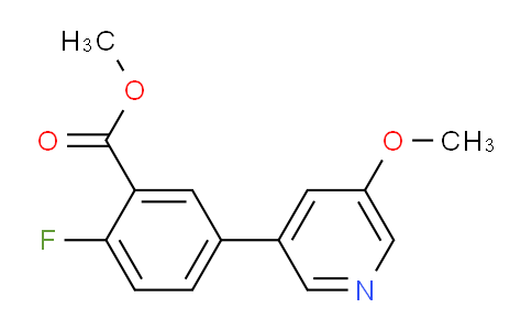 CAS No. 1375068-85-1, Methyl 2-fluoro-5-(5-methoxypyridin-3-yl)benzoate