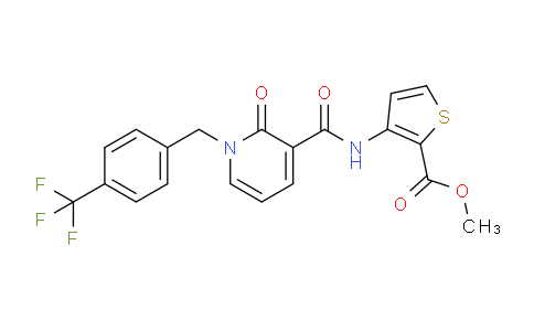 CAS No. 338782-43-7, Methyl 3-(2-oxo-1-(4-(trifluoromethyl)benzyl)-1,2-dihydropyridine-3-carboxamido)thiophene-2-carboxylate