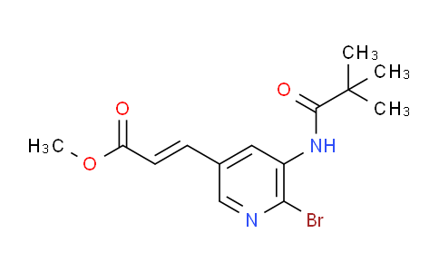 CAS No. 1171919-95-1, Methyl 3-(6-bromo-5-pivalamidopyridin-3-yl)acrylate