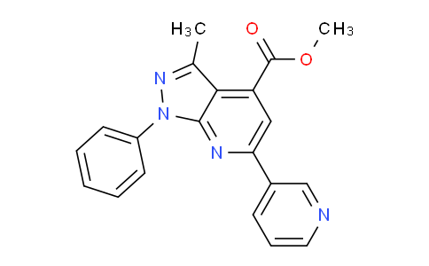 CAS No. 1011399-53-3, Methyl 3-methyl-1-phenyl-6-(pyridin-3-yl)-1H-pyrazolo[3,4-b]pyridine-4-carboxylate