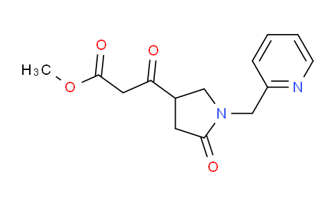 CAS No. 1083402-31-6, Methyl 3-oxo-3-(5-oxo-1-(pyridin-2-ylmethyl)pyrrolidin-3-yl)propanoate
