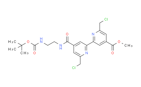 CAS No. 1956367-06-8, Methyl 4'-((2-((tert-butoxycarbonyl)amino)ethyl)carbamoyl)-6,6'-bis(chloromethyl)-[2,2'-bipyridine]-4-carboxylate