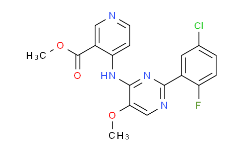 CAS No. 674793-50-1, Methyl 4-((2-(5-chloro-2-fluorophenyl)-5-methoxypyrimidin-4-yl)amino)nicotinate