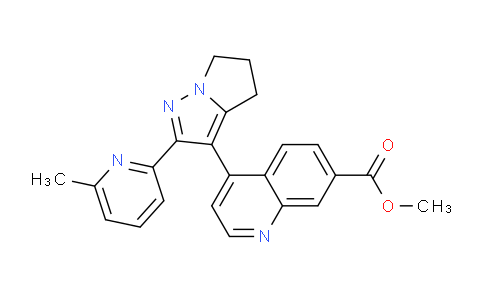 CAS No. 476475-45-3, Methyl 4-(2-(6-methylpyridin-2-yl)-5,6-dihydro-4H-pyrrolo[1,2-b]pyrazol-3-yl)quinoline-7-carboxylate
