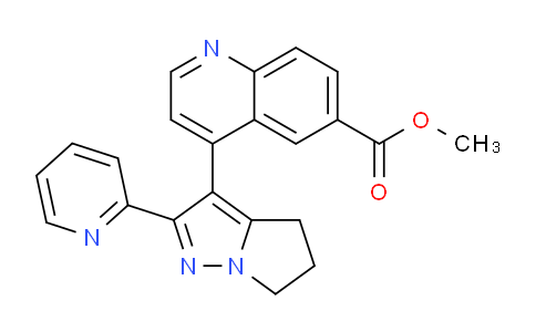 CAS No. 476475-43-1, Methyl 4-(2-(pyridin-2-yl)-5,6-dihydro-4H-pyrrolo[1,2-b]pyrazol-3-yl)quinoline-6-carboxylate