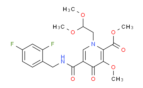 CAS No. 1616340-68-1, Methyl 5-((2,4-difluorobenzyl)carbamoyl)-1-(2,2-dimethoxyethyl)-3-methoxy-4-oxo-1,4-dihydropyridine-2-carboxylate