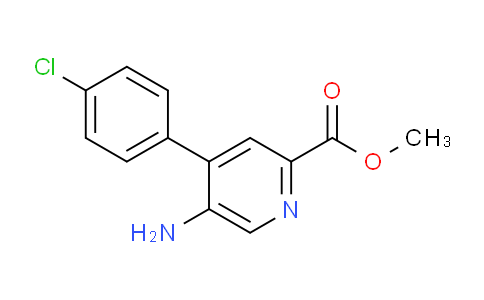 CAS No. 1443287-03-3, Methyl 5-amino-4-(4-chlorophenyl)picolinate