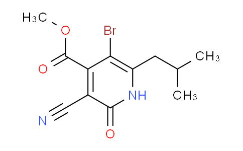 CAS No. 1674390-02-3, Methyl 5-bromo-3-cyano-6-isobutyl-2-oxo-1,2-dihydropyridine-4-carboxylate