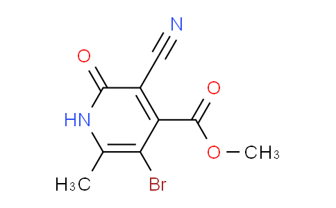 CAS No. 1630763-53-9, Methyl 5-bromo-3-cyano-6-methyl-2-oxo-1,2-dihydropyridine-4-carboxylate