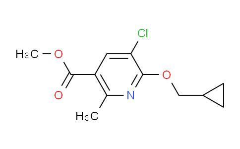 CAS No. 1708079-94-0, Methyl 5-chloro-6-(cyclopropylmethoxy)-2-methylnicotinate