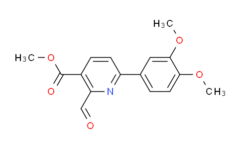 CAS No. 244139-13-7, Methyl 6-(3,4-dimethoxyphenyl)-2-formylnicotinate