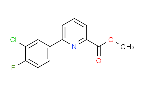 CAS No. 1393442-53-9, Methyl 6-(3-chloro-4-fluorophenyl)pyridine-2-carboxylate