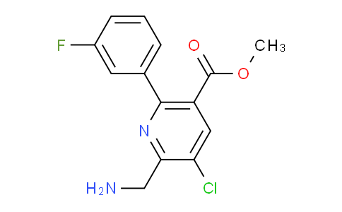 CAS No. 1341231-97-7, Methyl 6-(aminomethyl)-5-chloro-2-(3-fluorophenyl)nicotinate