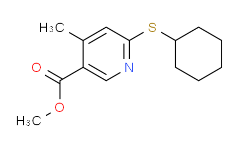 CAS No. 1355237-48-7, Methyl 6-(cyclohexylthio)-4-methylnicotinate