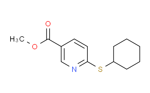 CAS No. 1355223-78-7, Methyl 6-(cyclohexylthio)nicotinate