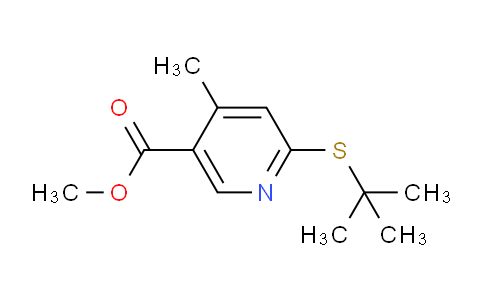 CAS No. 1355193-65-5, Methyl 6-(tert-butylthio)-4-methylnicotinate