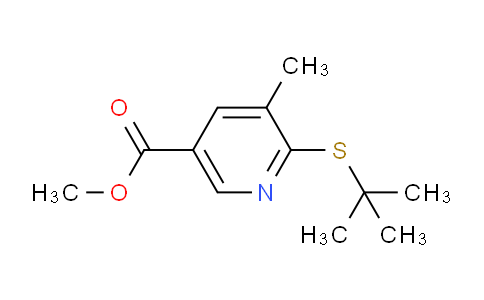 CAS No. 1355236-68-8, Methyl 6-(tert-butylthio)-5-methylnicotinate