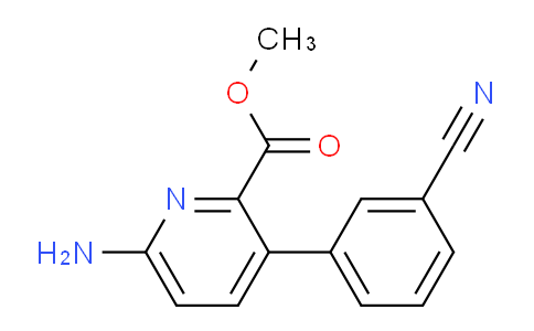 CAS No. 1330750-20-3, Methyl 6-amino-3-(3-cyanophenyl)picolinate