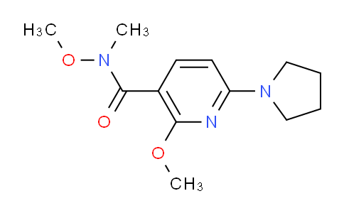 CAS No. 1228665-95-9, N,2-Dimethoxy-N-methyl-6-(pyrrolidin-1-yl)-nicotinamide