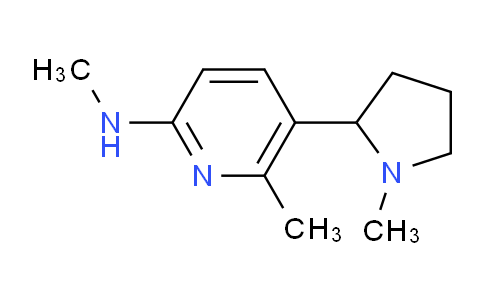 CAS No. 1352492-93-3, N,6-Dimethyl-5-(1-methylpyrrolidin-2-yl)pyridin-2-amine
