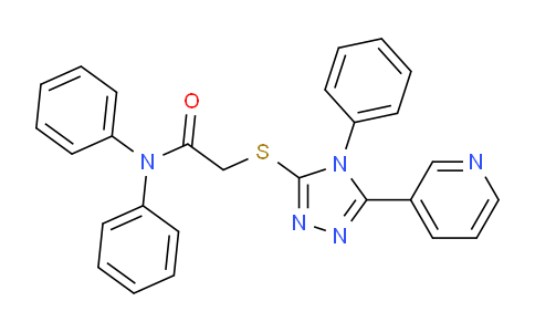 MC662961 | 332909-90-7 | N,N-Diphenyl-2-((4-phenyl-5-(pyridin-3-yl)-4H-1,2,4-triazol-3-yl)thio)acetamide