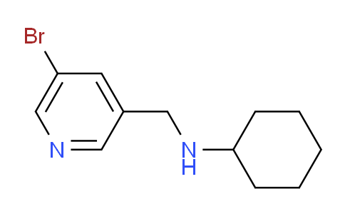CAS No. 1184409-99-1, N-((5-Bromopyridin-3-yl)methyl)cyclohexanamine